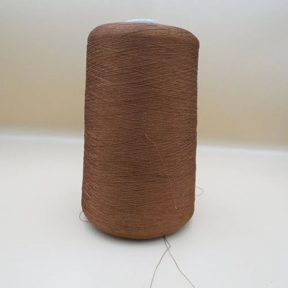 Burke Mills 135/2 Poly Sewing Thread Cone Medium Brown 603gr High Sheen